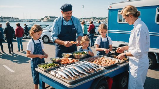 Granville : la remorque pédagogique qui apprend aux enfants à cuisiner les poissons normands